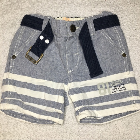 Oshkosh B’gosh Baby Boy Shorts W Belt - Picture 1 of 5